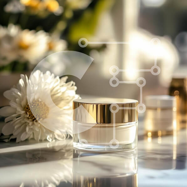 Σετ των 2 Intra Συλλεκτικό Ξύλινο Παζλ Plywood  4mm - Πολυτελής κρέμα περιποίησης με λουλουδάτο φόντο Σε Ξύλινο Κουτί - Διαστάσεις: 10x10 cm – 25 κομμάτια