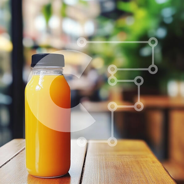 Σετ των 2 Intra Συλλεκτικό Ξύλινο Παζλ Plywood  4mm - Μπουκάλι φρέσκο ​​χυμό πορτοκαλιού σε ξύλινο τραπέζι Σε Ξύλινο Κουτί - Διαστάσεις: 10x10 cm – 25 κομμάτια