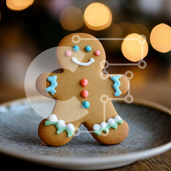 Σετ των 2 Intra Συλλεκτικό Ξύλινο Παζλ Plywood  4mm - Μπισκότο μελόψωμο με πολύχρωμο γλάσο Σε Ξύλινο Κουτί - Διαστάσεις: 10x10 cm – 25 κομμάτια