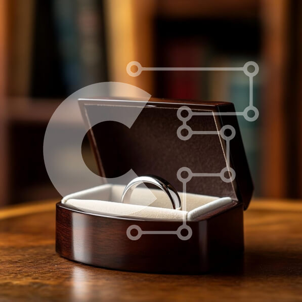 Intra Συλλεκτικό Ξύλινο Παζλ Plywood  4mm - Ασημένιο δαχτυλίδι  Σε Ξύλινο Κουτί κοσμήματος Σε Ξύλινο Κουτί - Διαστάσεις: 10x10 cm – 25 κομμάτια