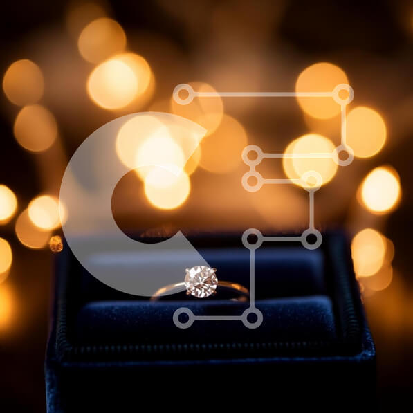 Σετ των 2 Intra Συλλεκτικό Ξύλινο Παζλ Plywood  4mm - Κομψό διαμαντένιο δαχτυλίδι που εμφανίζεται σε βελούδινο κουτί Σε Ξύλινο Κουτί - Διαστάσεις: 10x10 cm – 25 κομμάτια