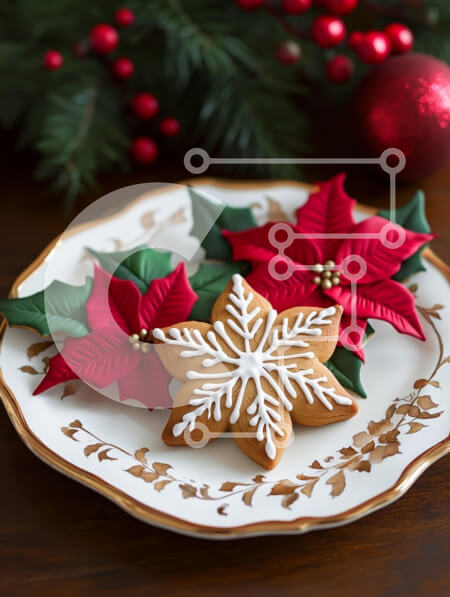 Intra Συλλεκτικό Ξύλινο Παζλ Plywood  4mm - Γιορτινά μπισκότα και στολίδια Σε Ξύλινο Κουτί - Διαστάσεις: 10x10 cm – 25 κομμάτια