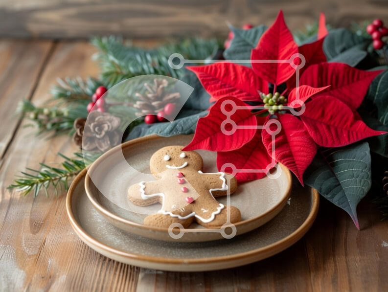 Intra Συλλεκτικό Ξύλινο Παζλ Plywood  4mm - Εορταστικός μελόψωμο άντρας με Αλεξανδρινές Σε Ξύλινο Κουτί - Διαστάσεις: 10x10 cm – 25 κομμάτια