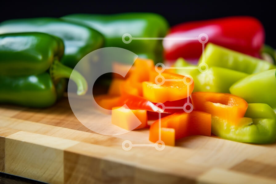 Σετ των 2 Intra Συλλεκτικό Ξύλινο Παζλ Plywood  4mm - Ποικιλία πιπεριών σε ξύλο κοπής Σε Ξύλινο Κουτί - Διαστάσεις: 10x10 cm – 25 κομμάτια