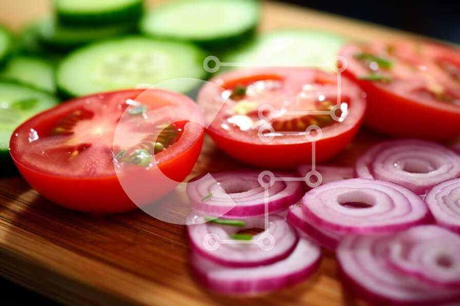 Σετ των 2 Intra Συλλεκτικό Ξύλινο Παζλ Plywood  4mm - Φρεσκοκομμένα λαχανικά σε σανίδα κοπής Σε Ξύλινο Κουτί - Διαστάσεις: 10x10 cm – 25 κομμάτια