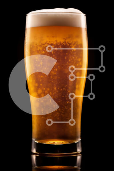 Σετ των 2 Intra Συλλεκτικό Ξύλινο Παζλ Plywood  4mm - Ποτήρι μπύρας με κεχριμπαρένιο χρώμα και αφρώδη κεφαλή Σε Ξύλινο Κουτί - Διαστάσεις: 10x10 cm – 25 κομμάτια