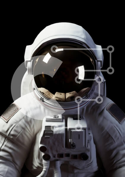 Intra Συλλεκτικό Ξύλινο Παζλ Plywood  4mm - Αστροναύτης με διαστημική στολή Σε Ξύλινο Κουτί - Διαστάσεις Puzzle: 10x10 cm – 25 κομμάτια