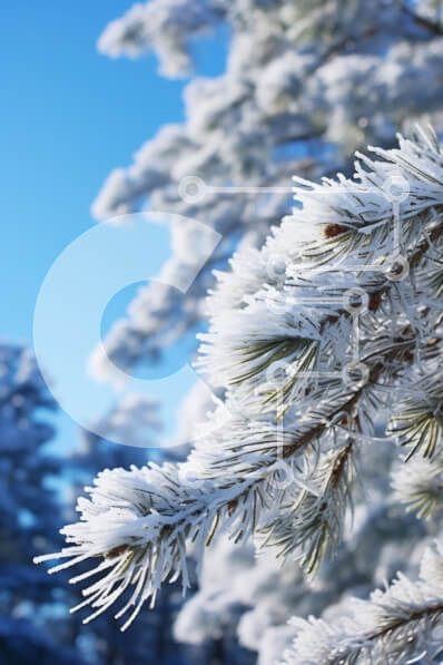 Σετ των 2 Intra Συλλεκτικό Ξύλινο Παζλ Plywood  4mm - Κλαδί παγωμένου πεύκου το χειμώνα Σε Ξύλινο Κουτί - Διαστάσεις: 10x10 cm – 25 κομμάτια