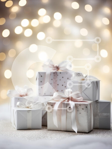 Intra Συλλεκτικό Ξύλινο Παζλ Plywood  4mm - Κομψά δώρα διακοπών τυλιγμένα σε λευκό και ασημί Σε Ξύλινο Κουτί - Διαστάσεις: 10x10 cm – 25 κομμάτια