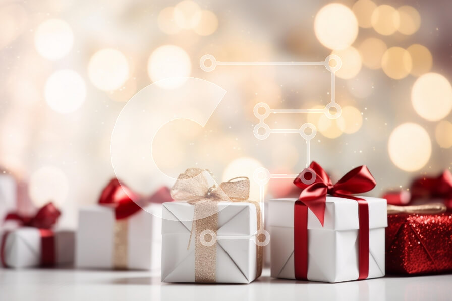 Intra Συλλεκτικό Ξύλινο Παζλ Plywood  4mm - Χριστουγεννιάτικα δώρα με εορταστικά στολίδια Σε Ξύλινο Κουτί - Διαστάσεις: 10x10 cm – 25 κομμάτια