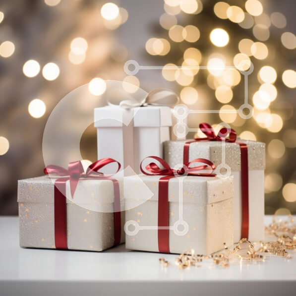 Intra Συλλεκτικό Ξύλινο Παζλ Plywood  4mm - Εορταστικά τυλιγμένα κουτιά δώρου Σε Ξύλινο Κουτί - Διαστάσεις: 10x10 cm – 25 κομμάτια