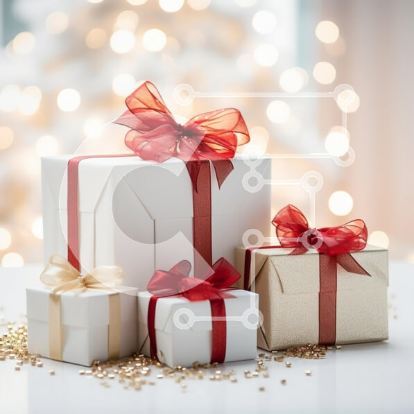 Intra Συλλεκτικό Ξύλινο Παζλ Plywood  4mm - Εορταστικά τυλιγμένα δώρα Σε Ξύλινο Κουτί - Διαστάσεις: 10x10 cm – 25 κομμάτια