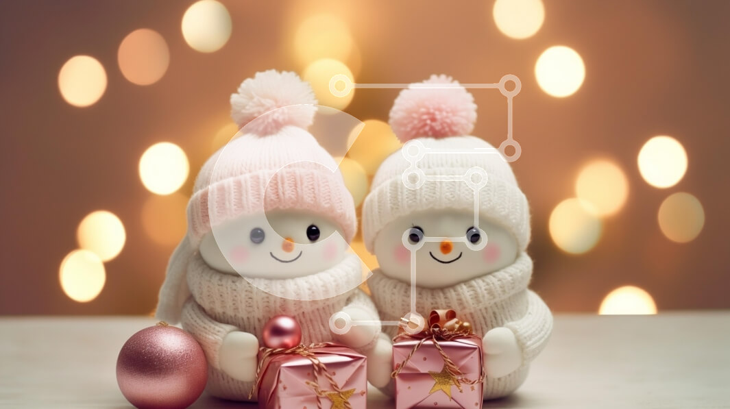 Intra Συλλεκτικό Ξύλινο Παζλ Plywood  4mm - Εορταστικοί χιονάνθρωποι με δώρα εορτών Σε Ξύλινο Κουτί - Διαστάσεις: 10x10 cm – 25 κομμάτια