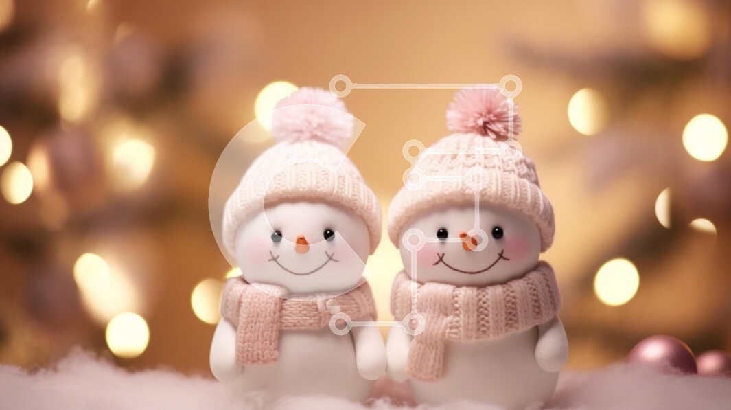 Intra Συλλεκτικό Ξύλινο Παζλ Plywood  4mm - Χαρούμενοι χιονάνθρωποι σε εορταστική ατμόσφαιρα Σε Ξύλινο Κουτί - Διαστάσεις: 10x10 cm – 25 κομμάτια