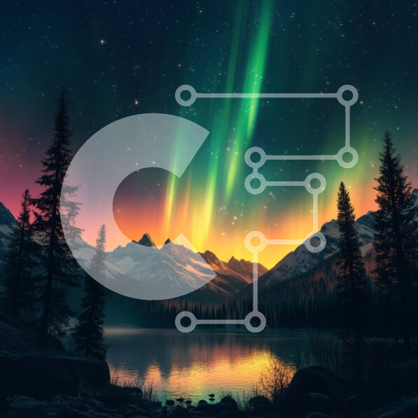 Intra Συλλεκτικό Ξύλινο Παζλ Plywood  4mm - Βόρειο Σέλας πάνω από μια γαλήνια λίμνη Σε Ξύλινο Κουτί - Διαστάσεις: 10x10 cm – 25 κομμάτια