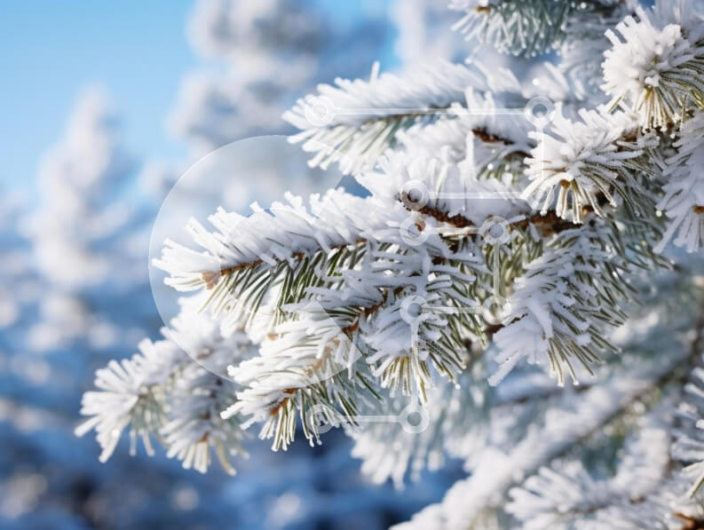 Intra Συλλεκτικό Ξύλινο Παζλ Plywood  4mm - Παγωμένα κλαδιά πεύκου το χειμώνα Σε Ξύλινο Κουτί - Διαστάσεις: 10x10 cm – 25 κομμάτια