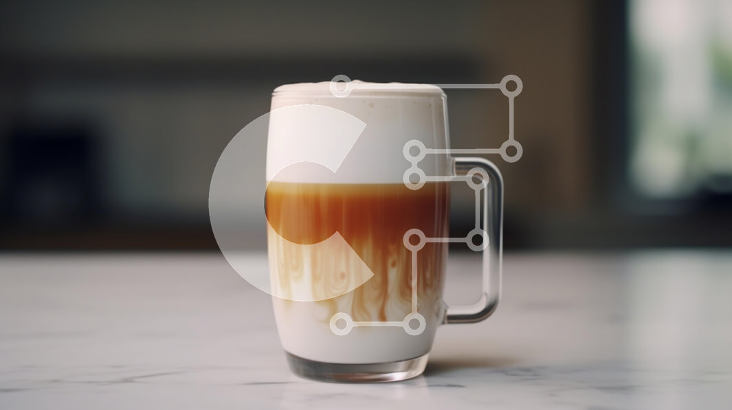 Σετ των 2 Intra Συλλεκτικό Ξύλινο Παζλ Plywood  4mm - Πολυεπίπεδο ρόφημα καφέ σε διαφανή κούπα Σε Ξύλινο Κουτί - Διαστάσεις: 10x10 cm – 25 κομμάτια