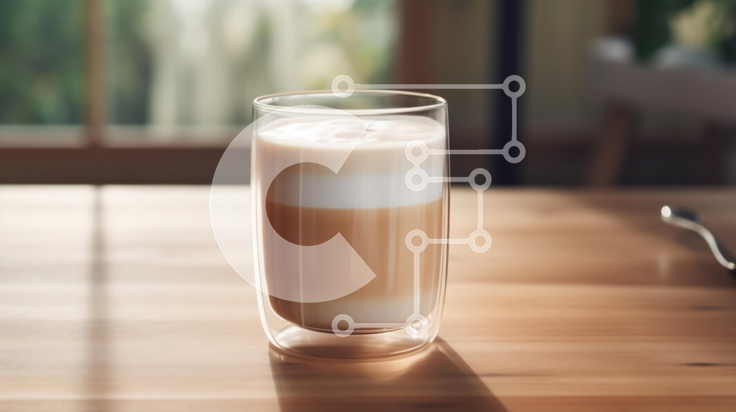 Σετ των 2 Intra Συλλεκτικό Ξύλινο Παζλ Plywood  4mm - Ρόφημα καφέ σε στρώσεις σε διαφανές ποτήρι Σε Ξύλινο Κουτί - Διαστάσεις: 10x10 cm – 25 κομμάτια