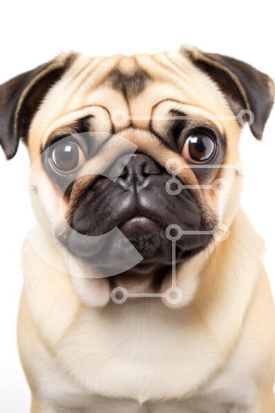 Σετ των 2 Intra Συλλεκτικό Ξύλινο Παζλ Plywood  4mm - Κοντινό πλάνο ενός σκύλου πατημασιά Σε Ξύλινο Κουτί - Διαστάσεις: 10x10 cm – 25 κομμάτια