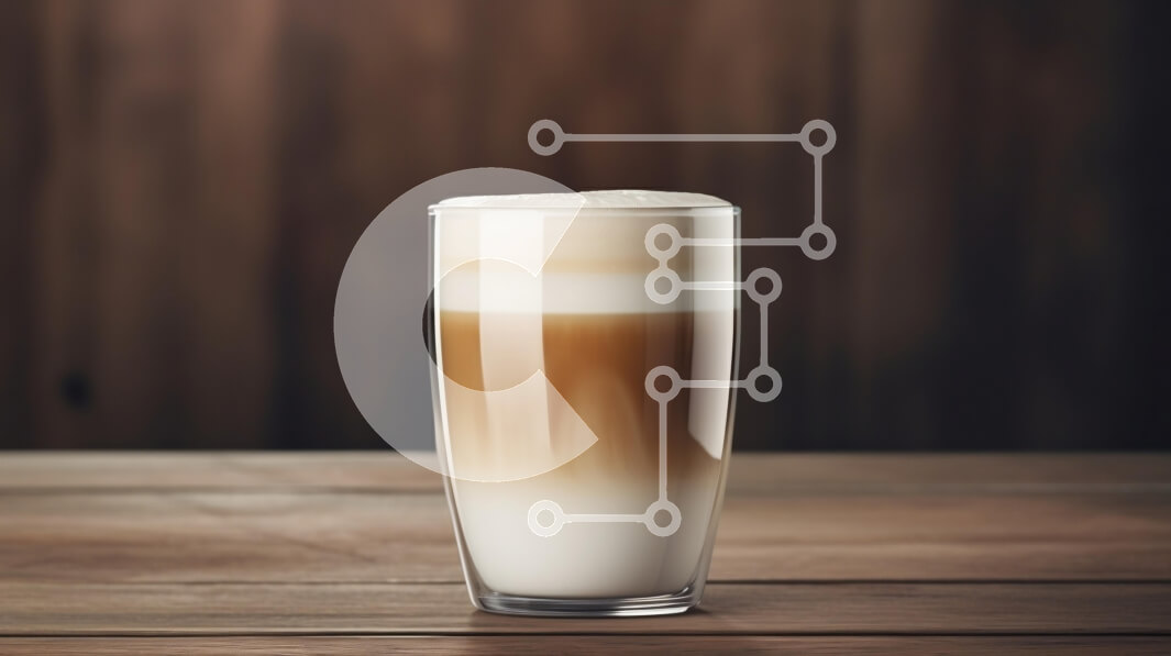 Σετ των 2 Intra Συλλεκτικό Ξύλινο Παζλ Plywood  4mm - Latte με στρώσεις σε ένα ποτήρι σε ένα ξύλινο τραπέζι Σε Ξύλινο Κουτί - Διαστάσεις: 10x10 cm – 25 κομμάτια