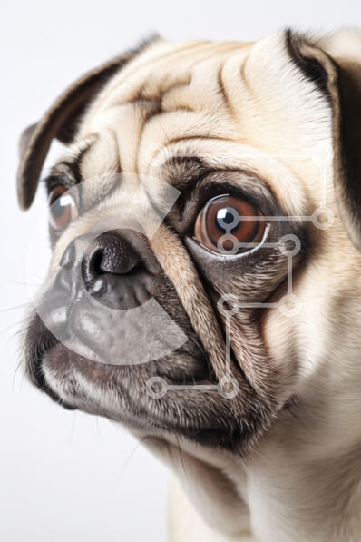 Σετ των 2 Intra Συλλεκτικό Ξύλινο Παζλ Plywood  4mm - Κοντινό πλάνο του προσώπου ενός πατημασιού Σε Ξύλινο Κουτί - Διαστάσεις: 10x10 cm – 25 κομμάτια