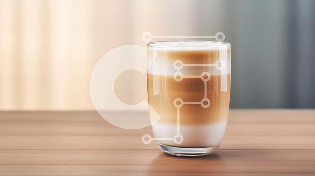 Σετ των 2 Intra Συλλεκτικό Ξύλινο Παζλ Plywood  4mm - Ρόφημα καφέ σε στρώσεις σε ξύλινη επιφάνεια Σε Ξύλινο Κουτί - Διαστάσεις: 10x10 cm – 25 κομμάτια