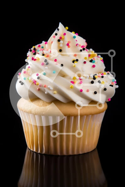 Σετ των 2 Intra Συλλεκτικό Ξύλινο Παζλ Plywood  4mm - Διακοσμημένο Cupcake με Πασπαλίσματα Σε Ξύλινο Κουτί - Διαστάσεις: 10x10 cm – 25 κομμάτια