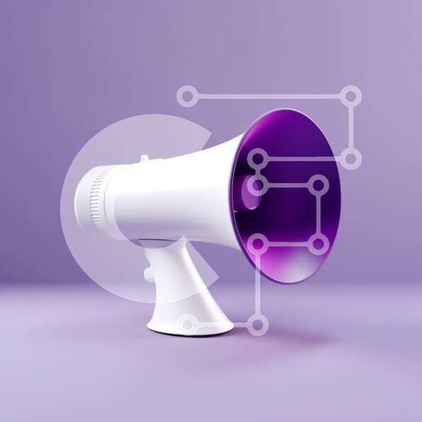 Intra Συλλεκτικό Ξύλινο Παζλ Plywood  4mm - Λευκό μεγάφωνο με μωβ εσωτερικό Σε Ξύλινο Κουτί - Διαστάσεις: 10x10 cm – 25 κομμάτια