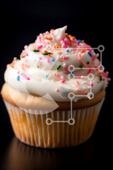 Σετ των 2 Intra Συλλεκτικό Ξύλινο Παζλ Plywood  4mm - Cupcake με sprinkles Σε Ξύλινο Κουτί - Διαστάσεις: 10x10 cm – 25 κομμάτια