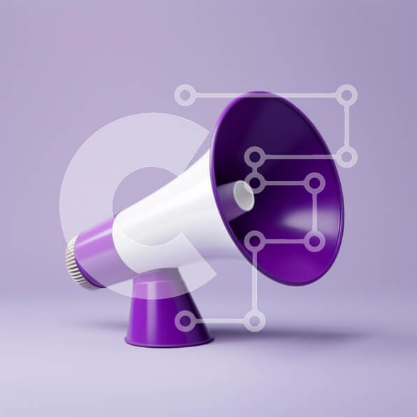 Intra Συλλεκτικό Ξύλινο Παζλ Plywood  4mm - Μωβ μεγάφωνο σε απαλό μοβ φόντο Σε Ξύλινο Κουτί - Διαστάσεις: 10x10 cm – 25 κομμάτια