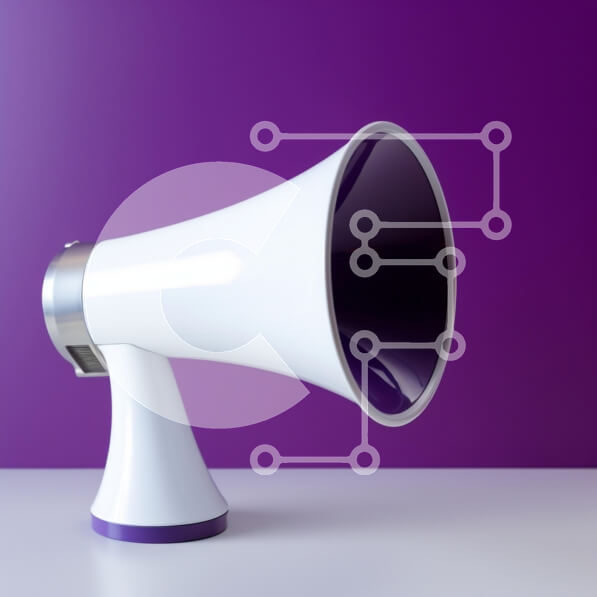 Intra Συλλεκτικό Ξύλινο Παζλ Plywood  4mm - Σύγχρονο λευκό μεγάφωνο σε μωβ φόντο Σε Ξύλινο Κουτί - Διαστάσεις: 10x10 cm – 25 κομμάτια