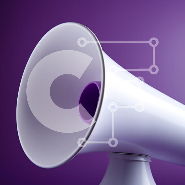 Intra Συλλεκτικό Ξύλινο Παζλ Plywood  4mm - Λευκό μεγάφωνο σε μωβ φόντο Σε Ξύλινο Κουτί - Διαστάσεις: 10x10 cm – 25 κομμάτια