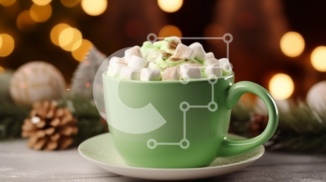 Σετ των 2 Intra Συλλεκτικό Ξύλινο Παζλ Plywood  4mm - Γιορτινή Ζεστή Σοκολάτα με Marshmallows Σε Ξύλινο Κουτί - Διαστάσεις: 10x10 cm – 25 κομμάτια