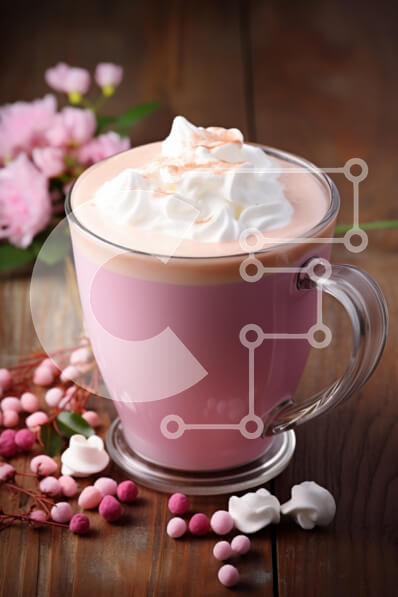 Σετ των 2 Intra Συλλεκτικό Ξύλινο Παζλ Plywood  4mm - Ροζ ρόφημα με σαντιγί και διακοσμητικές καραμέλες Σε Ξύλινο Κουτί - Διαστάσεις: 10x10 cm – 25 κομμάτια