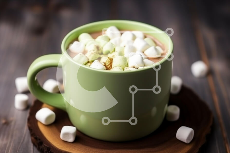 Σετ των 2 Intra Συλλεκτικό Ξύλινο Παζλ Plywood  4mm - Ζεστή κούπα ζεστή σοκολάτα με Marshmallows Σε Ξύλινο Κουτί - Διαστάσεις: 10x10 cm – 25 κομμάτια