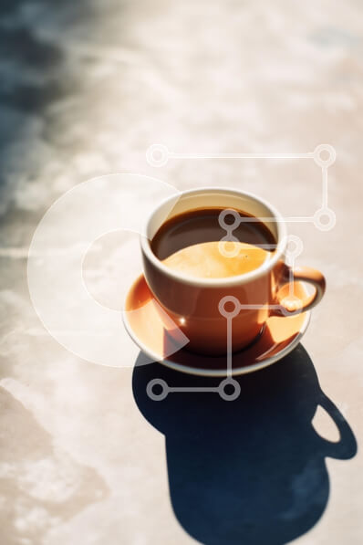 Σετ των 2 Intra Συλλεκτικό Ξύλινο Παζλ Plywood  4mm - Φλιτζάνι καφέ σε ένα πιατάκι Σε Ξύλινο Κουτί - Διαστάσεις: 10x10 cm – 25 κομμάτια