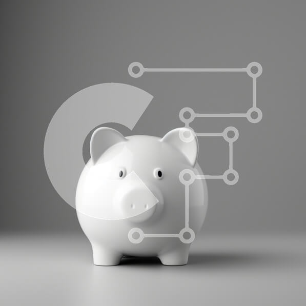 Intra Συλλεκτικό Ξύλινο Παζλ Plywood  4mm - Σύγχρονος λευκός κουμπαράς σε γκρι φόντο Σε Ξύλινο Κουτί - Διαστάσεις: 10x10 cm – 25 κομμάτια