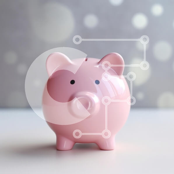 Intra Συλλεκτικό Ξύλινο Παζλ Plywood  4mm - Ροζ κουμπαράς σε μαλακό φόντο Σε Ξύλινο Κουτί - Διαστάσεις: 10x10 cm – 25 κομμάτια