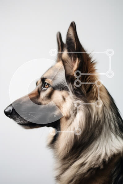 Σετ των 2 Intra Συλλεκτικό Ξύλινο Παζλ Plywood  4mm - Προφίλ ενός σκύλου Σε Ξύλινο Κουτί - Διαστάσεις: 10x10 cm – 25 κομμάτια