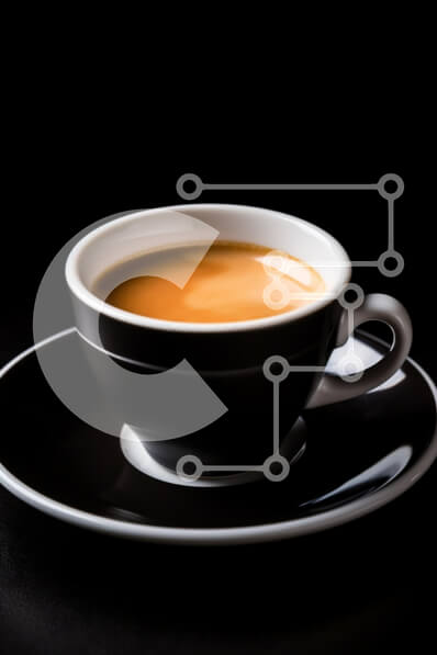 Σετ των 2 Intra Συλλεκτικό Ξύλινο Παζλ Plywood  4mm - Κοντινό πλάνο του εσπρέσο σε ένα φλιτζάνι μαύρου καφέ Σε Ξύλινο Κουτί - Διαστάσεις: 10x10 cm – 25 κομμάτια