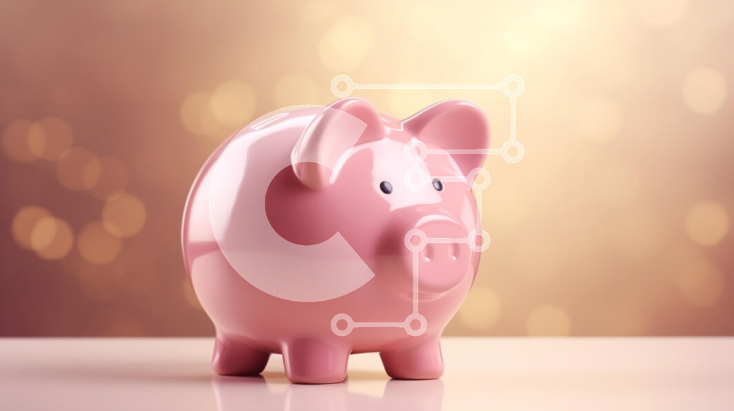 Intra Συλλεκτικό Ξύλινο Παζλ Plywood  4mm - Ροζ κουμπαράς με φόντο Bokeh Σε Ξύλινο Κουτί - Διαστάσεις: 10x10 cm – 25 κομμάτια