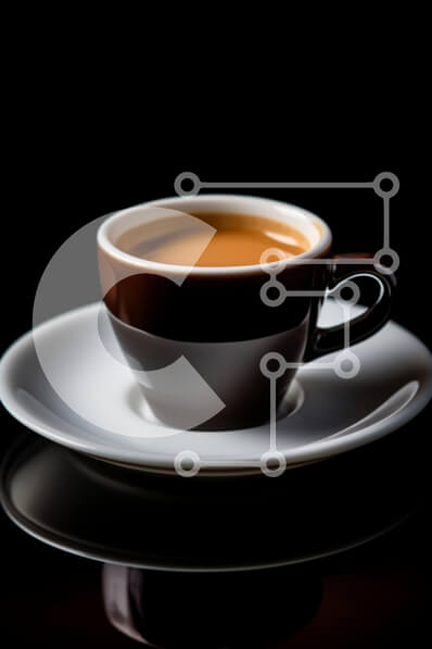 Σετ των 2 Intra Συλλεκτικό Ξύλινο Παζλ Plywood  4mm - Κομψό φλιτζάνι καφέ στο πιατάκι Σε Ξύλινο Κουτί - Διαστάσεις: 10x10 cm – 25 κομμάτια