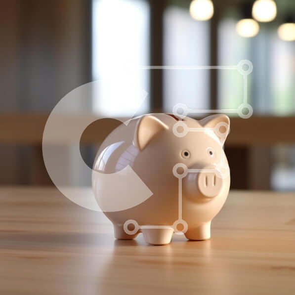 Intra Συλλεκτικό Ξύλινο Παζλ Plywood  4mm - Κεραμικός κουμπαράς σε ξύλινο τραπέζι Σε Ξύλινο Κουτί - Διαστάσεις: 10x10 cm – 25 κομμάτια