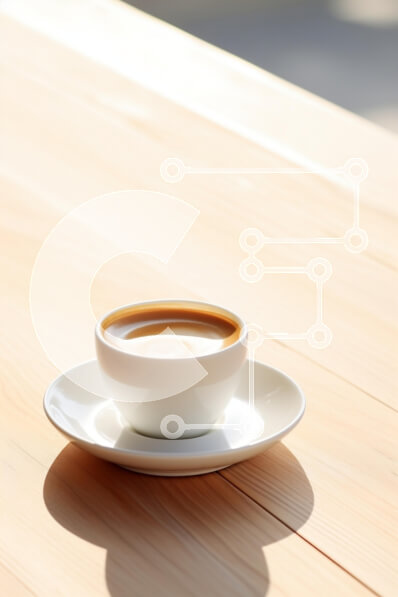 Σετ των 2 Intra Συλλεκτικό Ξύλινο Παζλ Plywood  4mm - Φλιτζάνι καφέ σε ξύλινο τραπέζι Σε Ξύλινο Κουτί - Διαστάσεις: 10x10 cm – 25 κομμάτια