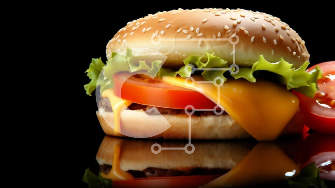 Σετ των 2 Intra Συλλεκτικό Ξύλινο Παζλ Plywood  4mm - Νόστιμο χάμπουργκερ με μαρούλι και ντομάτα Σε Ξύλινο Κουτί - Διαστάσεις: 10x10 cm – 25 κομμάτια