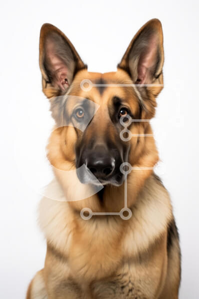 Σετ των 2 Intra Συλλεκτικό Ξύλινο Παζλ Plywood  4mm - Πορτρέτο γερμανικού ποιμενικού σκύλου Σε Ξύλινο Κουτί - Διαστάσεις: 10x10 cm – 25 κομμάτια