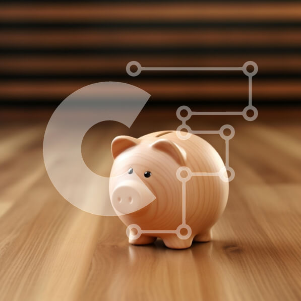 Intra Συλλεκτικό Ξύλινο Παζλ Plywood  4mm - Ξύλινος κουμπαράς σε ξύλινο πάτωμα Σε Ξύλινο Κουτί - Διαστάσεις: 10x10 cm – 25 κομμάτια