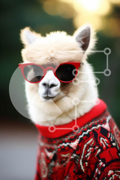 Σετ των 2 Intra Συλλεκτικό Ξύλινο Παζλ Plywood  4mm - Λάμα με γυαλιά ηλίου και πουλόβερ Σε Ξύλινο Κουτί - Διαστάσεις: 10x10 cm – 25 κομμάτια