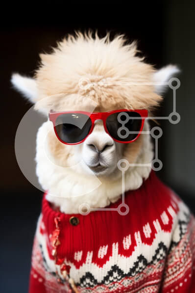 Σετ των 2 Intra Συλλεκτικό Ξύλινο Παζλ Plywood  4mm - Μοντέρνα αλπακά σε γυαλιά ηλίου και πουλόβερ Σε Ξύλινο Κουτί - Διαστάσεις: 10x10 cm – 25 κομμάτια