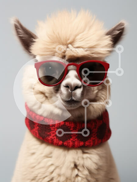 Σετ των 2 Intra Συλλεκτικό Ξύλινο Παζλ Plywood  4mm - Μοντέρνο λάμα με γυαλιά ηλίου και κασκόλ Σε Ξύλινο Κουτί - Διαστάσεις: 10x10 cm – 25 κομμάτια